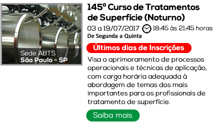 145º Curso de Tratamentos de Superfície - NOTURNO